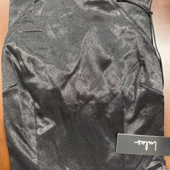 NWT Lulus Zoyah Black Satin Backless Midi Dress - Picture 5 of 8